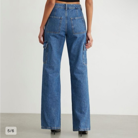 Heidi Ultra High Waisted Cargo Jeans - Picture 4 of 5